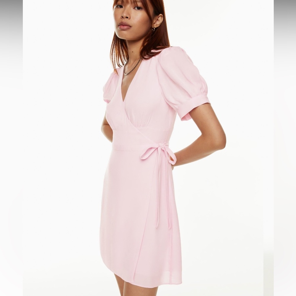 Aritzia Sunday Best Coronation Pink Wrap Dress 2XS NWOT
